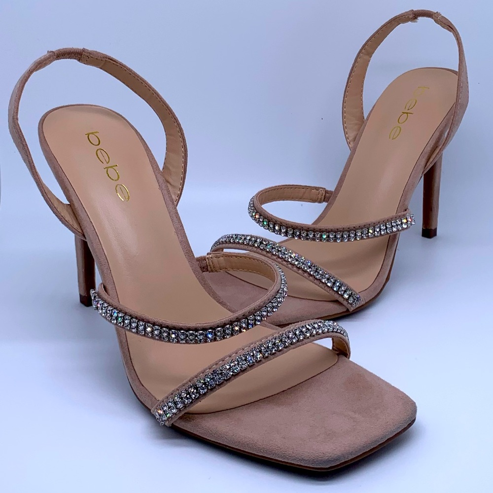 BEBE Light Nude Strap Heel Sandals 😍